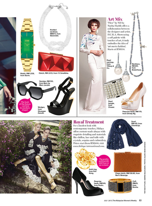 72 Smalldive Minaudière Clutch Featured on July 2015 issue of The Malaysian Womens Weekly