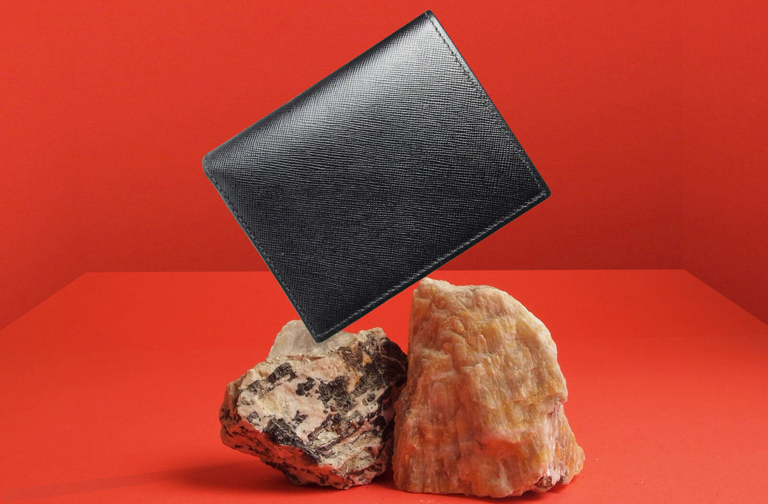 72 Smalldive Handmade Black Saffiano French Wallet