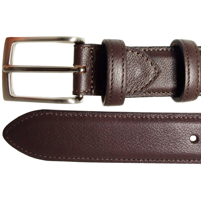 72SMALLDIVE 30mm Fine Grained Leather Belt In Brown Sizes S to XXXL Flatlay Image 02