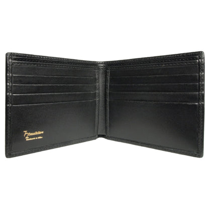 72 SMALLDIVE Small Black Buffed Leather Billfold 8 Card Sleeves Image 2