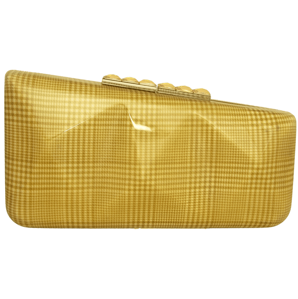 72 Smalldive Clutches Minaudiére in Cream Glen Plaid.