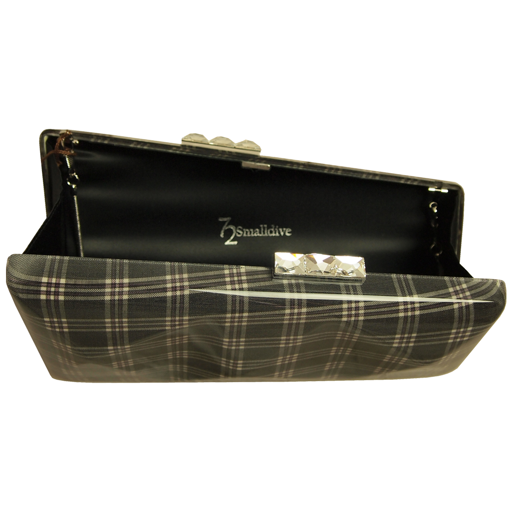 Minaudière in Grey Glen Plaid