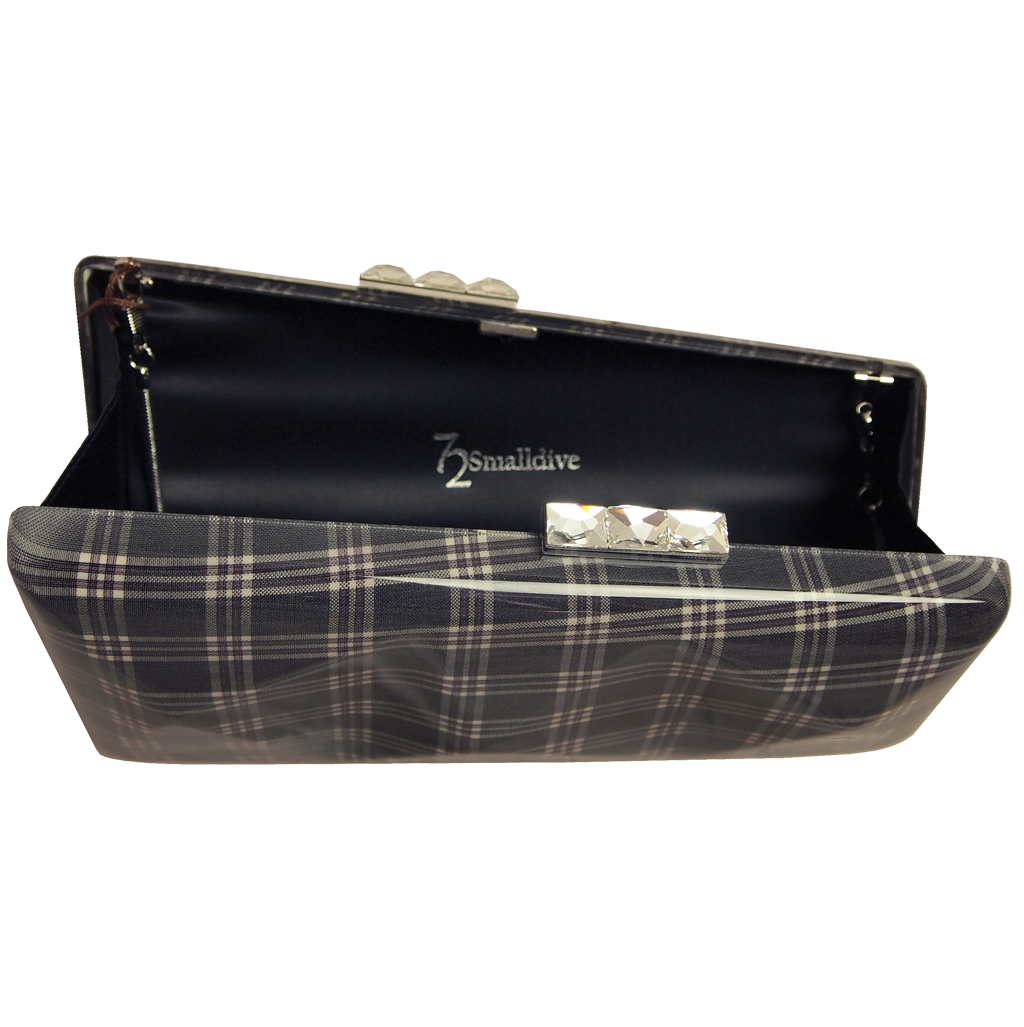 Minaudière in Navy Glen Plaid