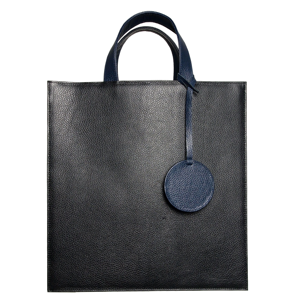 72 Smalldive Briefcase & Totes Pebbled Leather Briefcase Tote Bag Black.