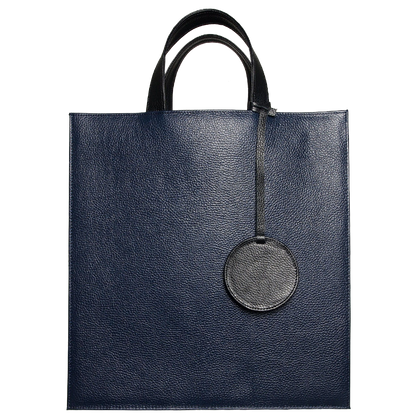 72 Smalldive Briefcase & Totes Pebbled Leather Briefcase Tote Bag Navy.