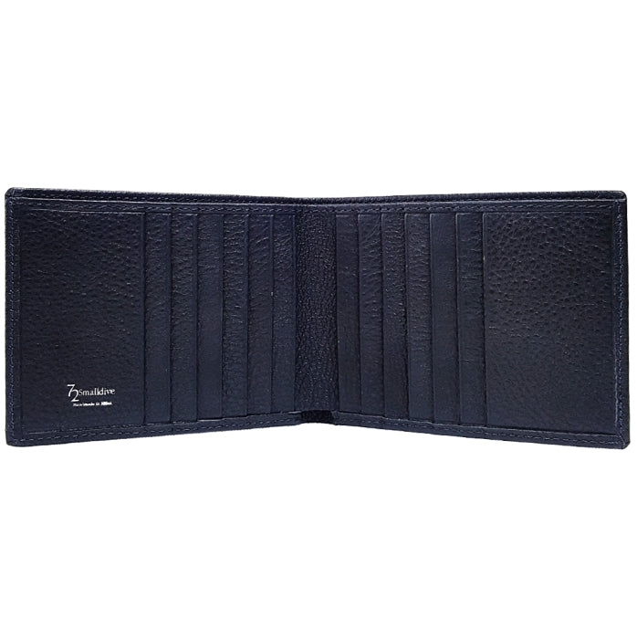72 SMALLDIVE Black Textured Leather Billfold 12 Card Slots Image 2