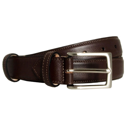 72SMALLDIVE 30mm Fine Grained Leather Belt In Brown Sizes S to XXXL Front Image 01