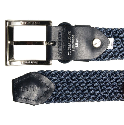 72SMALLDIVE 30mm Viscose Leather Trim Belt in Airforce Blue Flatlay 03 Image 