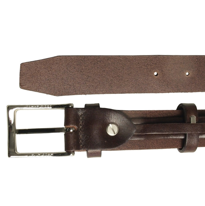 72SMALLDIVE 30mm Width Bridle Leather Belt In Brown, Sizes S to XXXL Flatlay Image 02