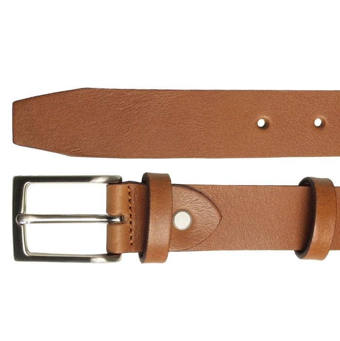 72SMALLDIVE 30mm Width Bridle Leather Belt In Tan, Sizes S to XXXL Flat Lay Image 02