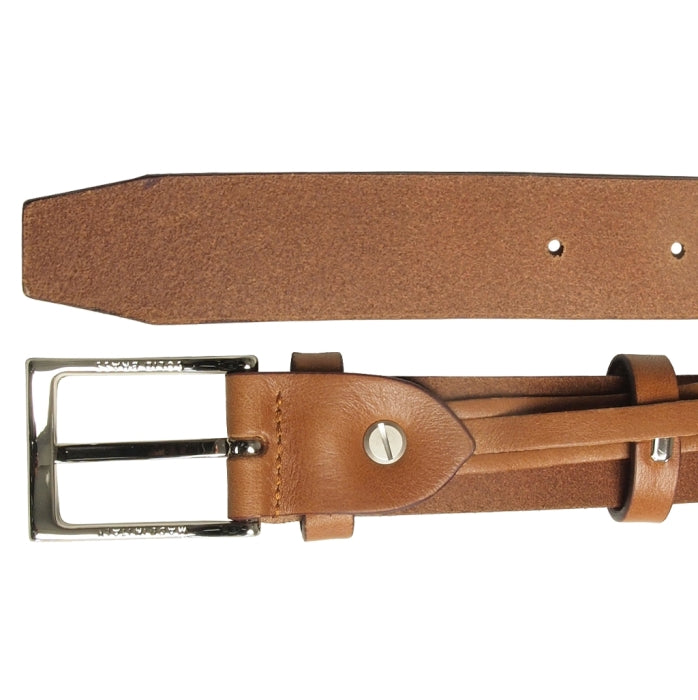 72SMALLDIVE 30mm Width Bridle Leather Belt In Tan, Sizes S to XXXL Flatlay Image 03