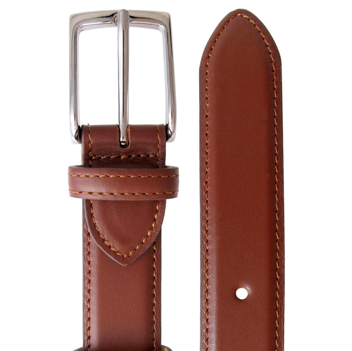 72SMALLDIVE 30mm Width Buffed Leather Belt in Mahogany Sizes S to XXXL Flatlay Image 02