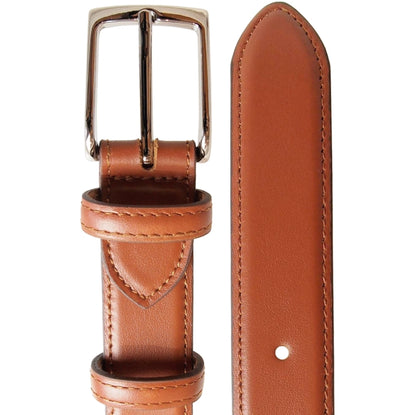72SMALLDIVE 30mm Width Buffed Leather Belt in Sienna Sizes S to XXXL Flatlay Image 02