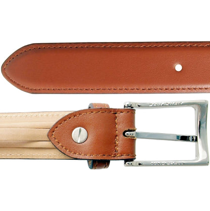 72SMALLDIVE 30mm Width Buffed Leather Belt in Sienna Sizes S to XXXL Flatlay Image 03