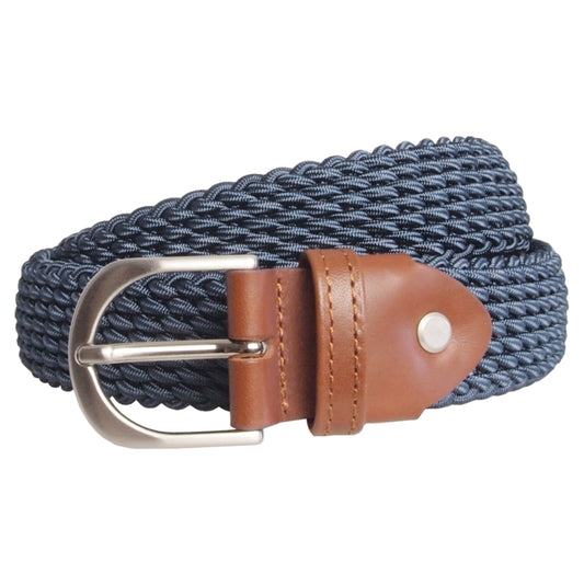72SMALLDIVE 30mm Width Viscose Elastic Belt In Airforce Blue Sizes S to XXXL Front Image 01