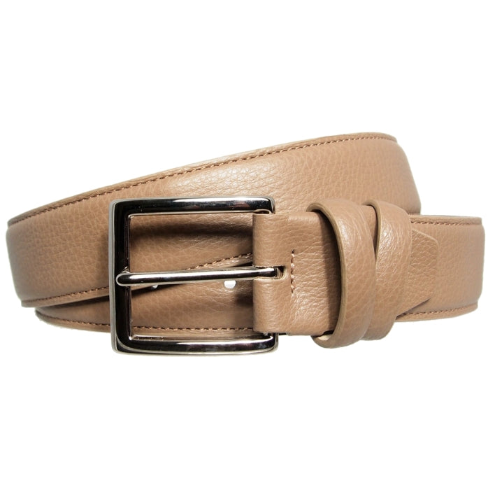 72SMALLDIVE 34mm Duo Ply Leather Belt in Beige Sizes S to XXXL Image01