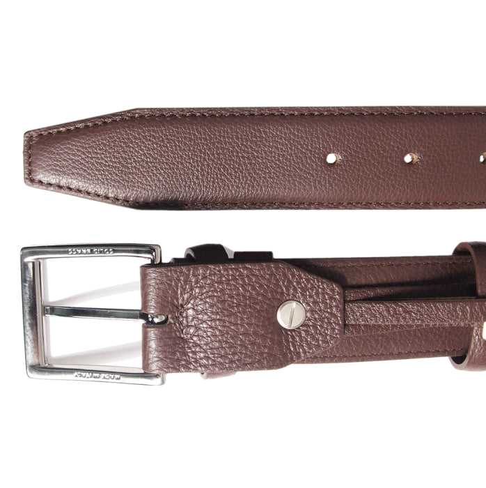72SMALLDIVE 34mm Duo Ply Leather Belt in Brown Sizes S to XXXL Image 02
