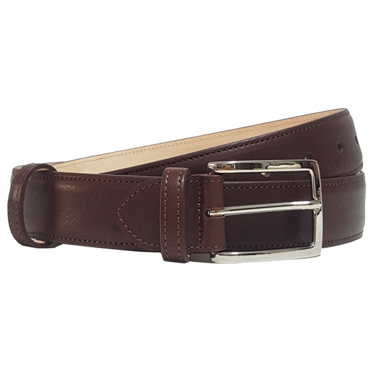 72SMALLDIVE 34mm Width Antiquated Leather Belt In Oak Sizes S to XXXL Front Image 01