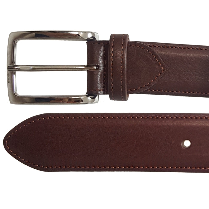 72SMALLDIVE 34mm Width Antiquated Leather Belt In Oak Sizes S to XXXL Flatlay Image 02