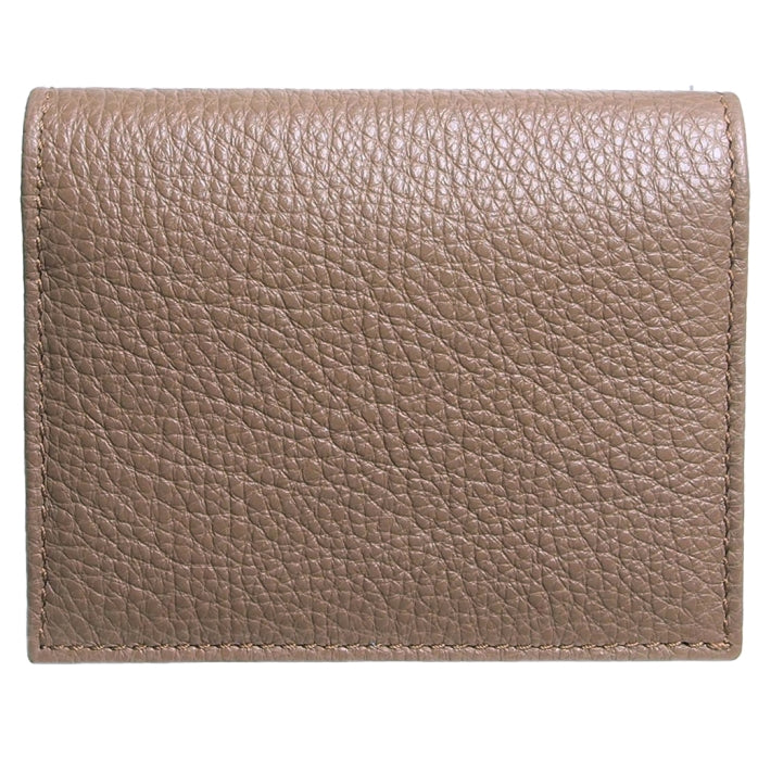 72 SMALLDIVE Beige Textured Leather Card Wallet_1