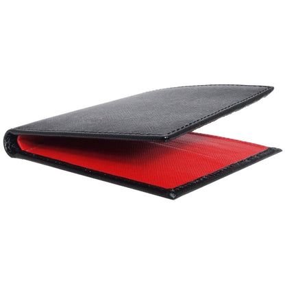 72 SMALLDIVE Bi-Colored Black- Red Saffiano Leather Billfold Image 3