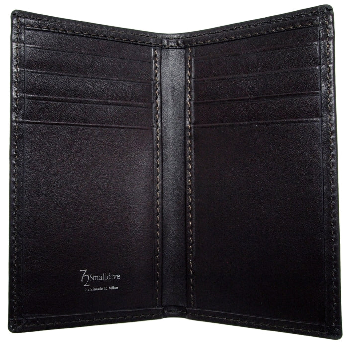 72 SMALLDIVE Black Buffed Leather Mini Billfold 8 Cards 2