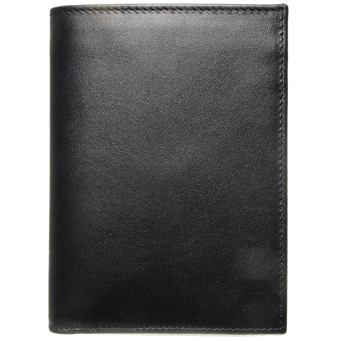 72 SMALLDIVE Black Buffed Leather Pocket Billfold 11 Card Slots Image 01
