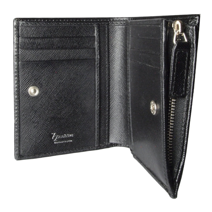 72 SMALLDIVE Black Saffiano Leather French Wallet Image_3