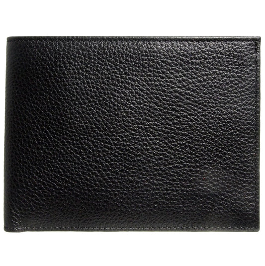 72 SMALLDIVE Black Textured Leather Billfold 10 Card Slots Image 01