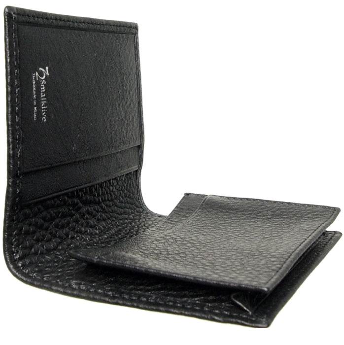 72 SMALLDIVE Black Textured Leather Card Wallet_2