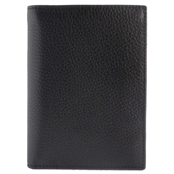 72 SMALLDIVE Black Textured Leather Pocket Billfold 11 CardSlots Image 01