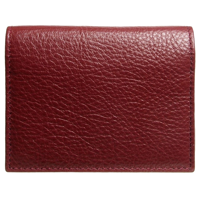 72 SMALLDIVE Bordeaux Textured Leather Card Wallet_1