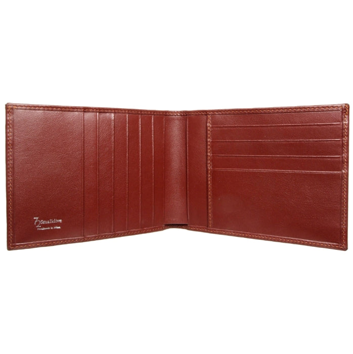 72 SMALLDIVE Brown Buffed Leather Billfold 10 Card Slots 2