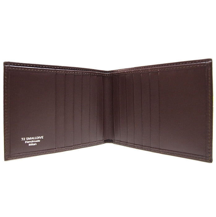 72 SMALLDIVE Brown Buffed Leather Billfold 12 Card Slots Image 2