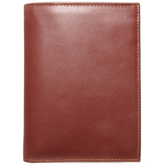 72 SMALLDIVE Brown Buffed Leather Pocket Billfold 11 Card Slots Image 01