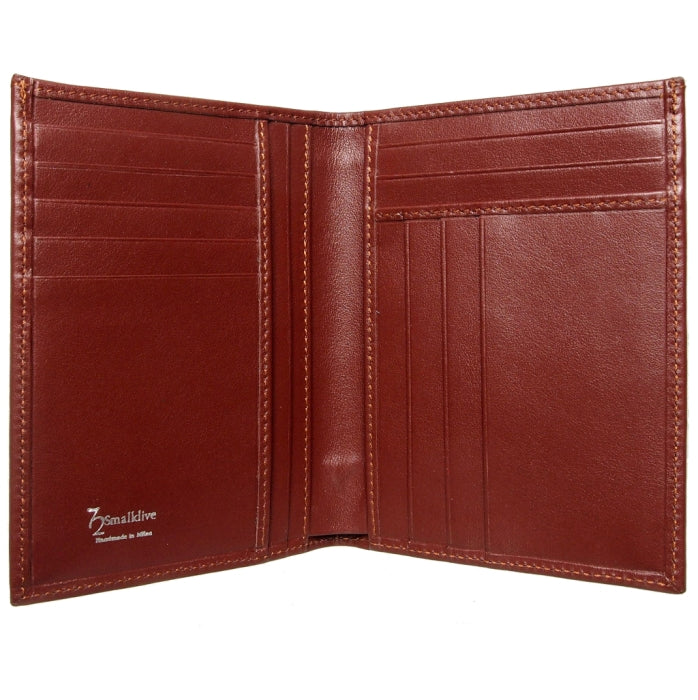 8 Credit Card Pocket Buffed Leather Billfold Brown