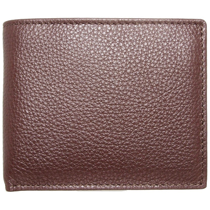 72 SMALLDIVE Brown Textured Leather Billfold With Coin Pocket 4 Card Slots Image 1
