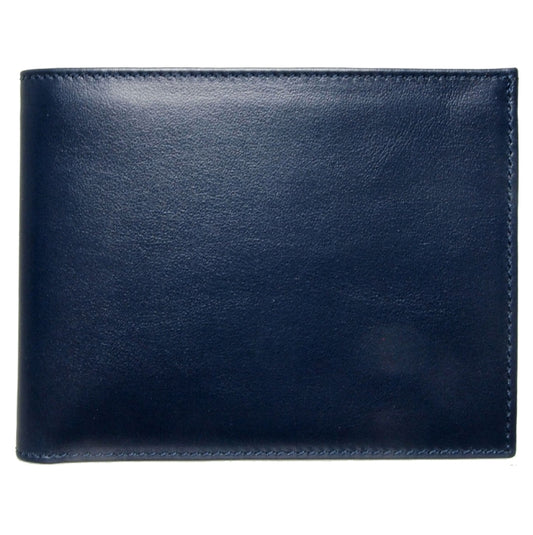 72 SMALLDIVE Navy Buffed Leather Billfold 10 Card Slots Image 1