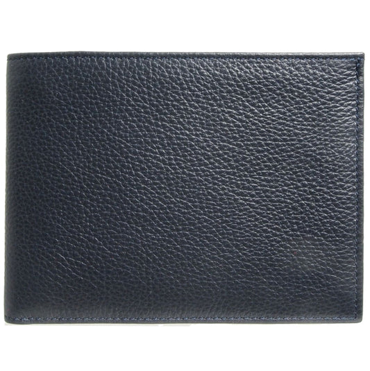 72 SMALLDIVE Navy Textured Leather Billfold With 10 Card Slots Image 01