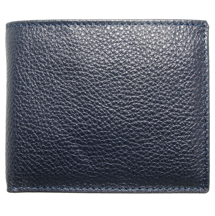 72 SMALLDIVE Navy Textured Leather Billfold With Coin Pocket 4 Card Slots Image 1