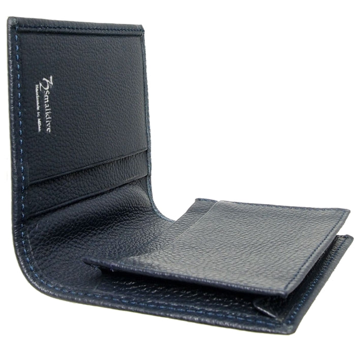 72 SMALLDIVE Navy Textured Leather Card Wallet_2