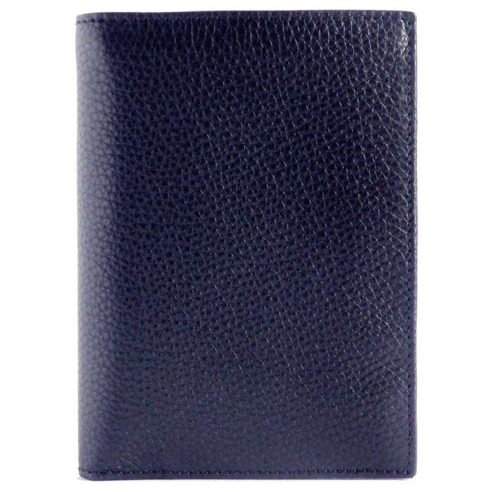 72 SMALLDIVE Navy Textured Leather Pocket Billfold 11 Card Slots Image 01