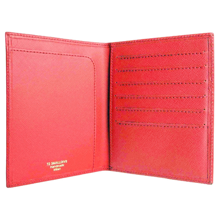 72 SMALLDIVE Red Saffiano Leather Passport Sleeve_Image 2