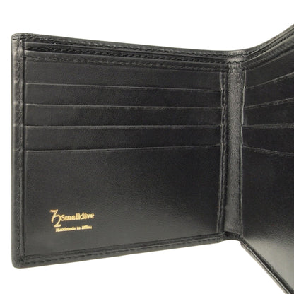 72 SMALLDIVE Small Black Buffed Leather Billfold 8 Card Sleeves 3