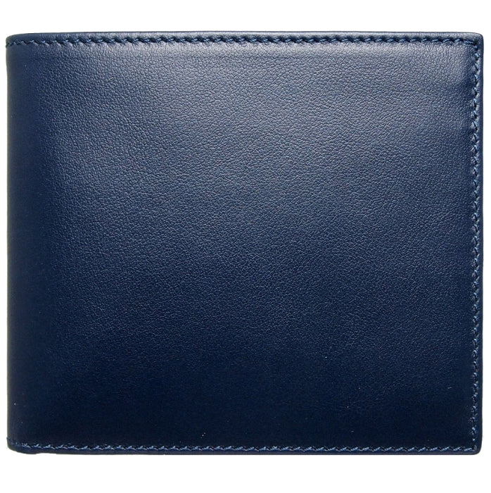 72 SMALLDIVE Small Navy Buffed Leather Billfold 8 Card Slots Image 1