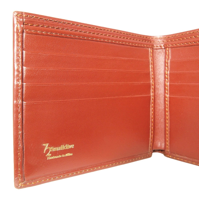 72 SMALLDIVE Small Sienna Buffed Leather Billfold 8 Card Slots Image 3