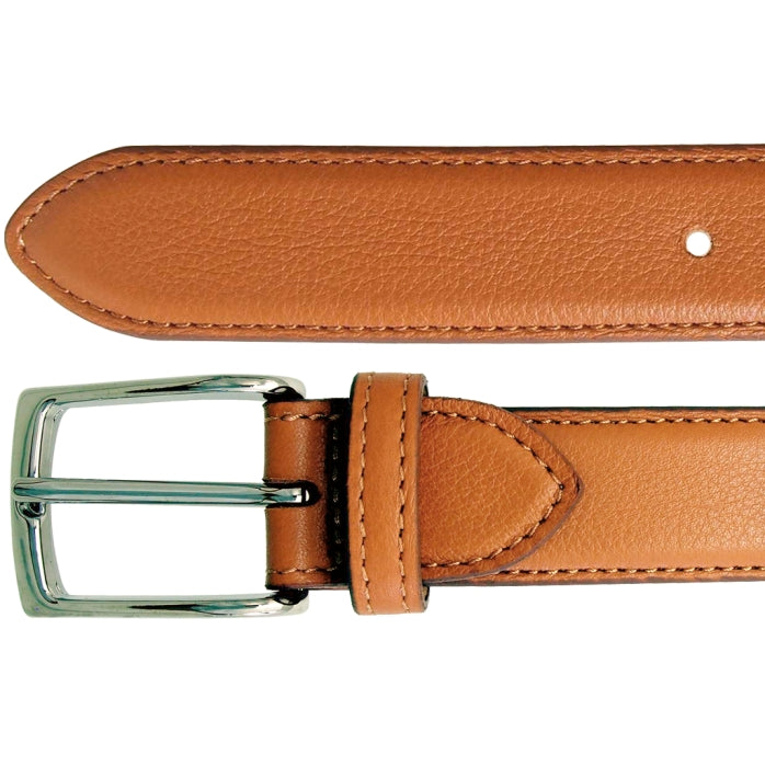 Textured Leather Belt, Tan