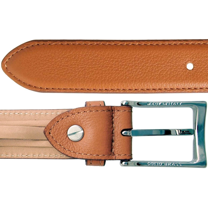 72SMALLDIVE 30mm Fine Grained Leather Belt In Tawny Sizes S to XXXL Flatlay Image 03