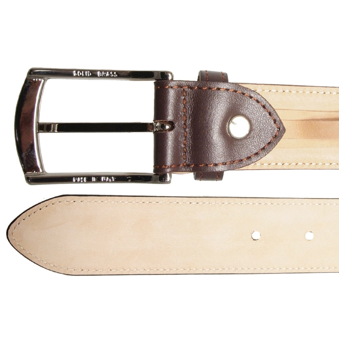 72Smalldive 34mm Buffed Leather Belt in Brown Sizes S to XXXL Image 03