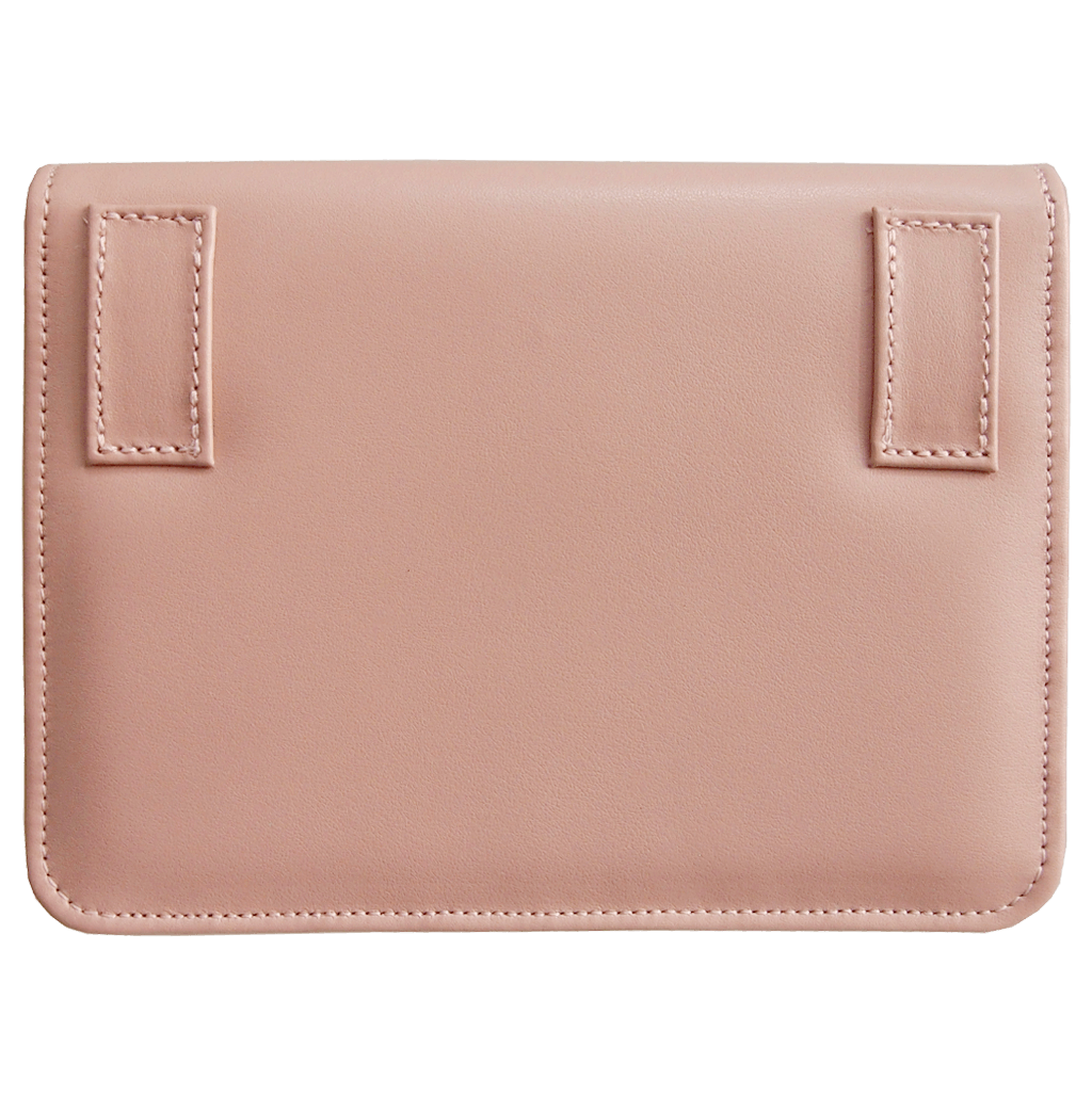 Back View Of Pink Smooth Leather Belt Pouch 72 Smalldive